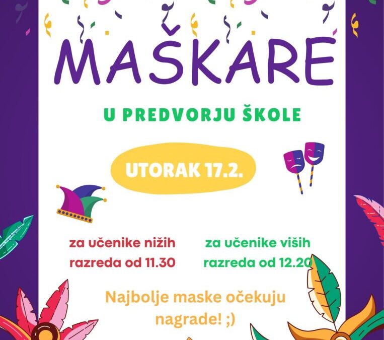 MaŠkArE, mAšKaRe VeSeLi Je dAn…